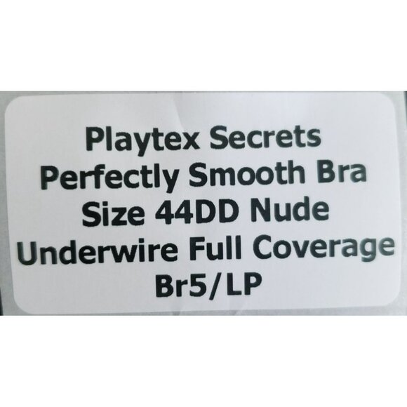 Playtex Secrets Perfectly Smooth Bra Size 44DD Nude Underwire Full Coverage - Picture 7 of 7
